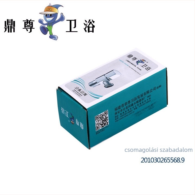 DZ-1921 304 rozsdamentes acél szögletes vízcsap konyha és fürdőszobákhoz, menetes csatlakozás, működő nyomás 0,8 MPa, belső átmérő 15 mm