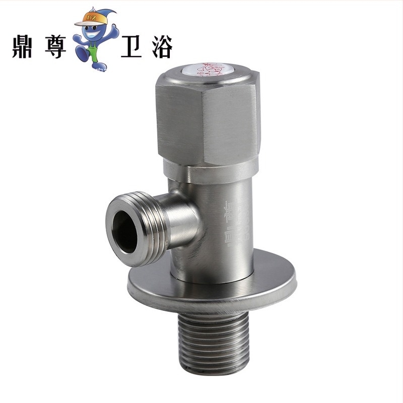 DZ-1921 304 rozsdamentes acél szögletes vízcsap konyha és fürdőszobákhoz, menetes csatlakozás, működő nyomás 0,8 MPa, belső átmérő 15 mm