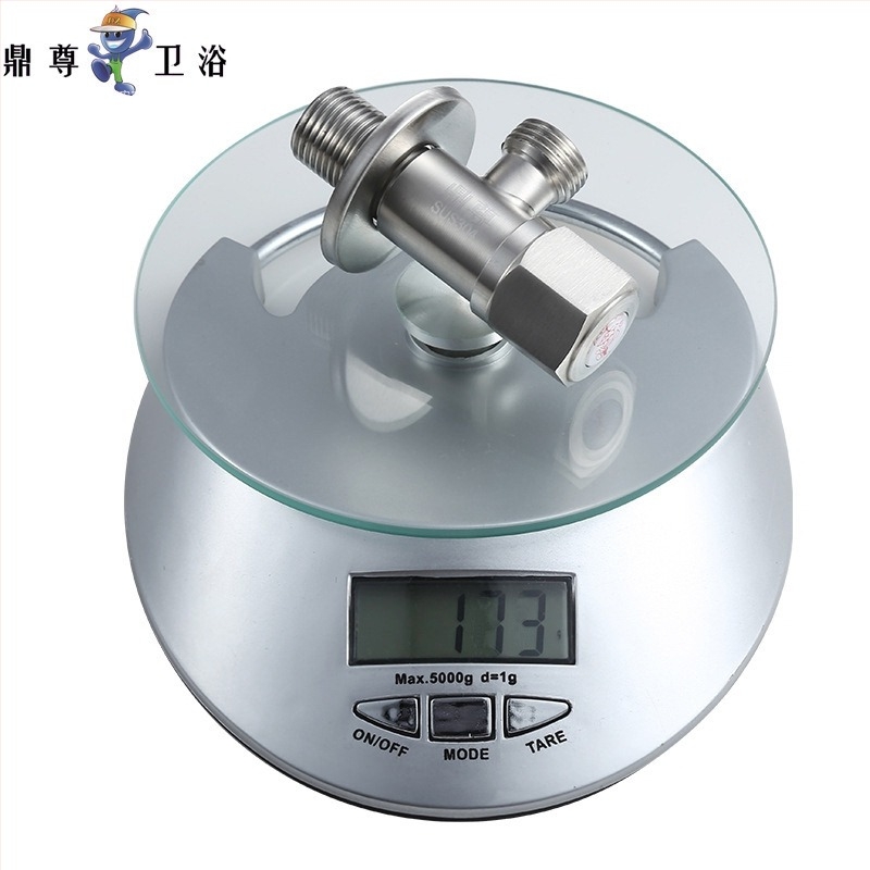 DZ-1921 304 rozsdamentes acél szögletes vízcsap konyha és fürdőszobákhoz, menetes csatlakozás, működő nyomás 0,8 MPa, belső átmérő 15 mm