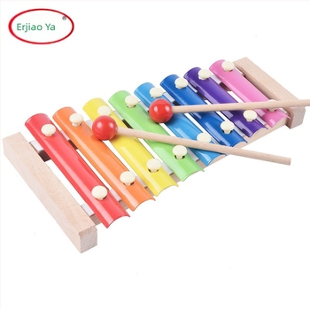 Nyolctónusú fa xilofon babáknak és kisgyerekeknek – interaktív zenei játék 0–3 év