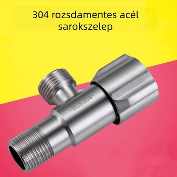 Háromszög alakú csap a meleg és a hideg vízhez, SUS304 rozsdamentes acél, menetes csatlakozás, Bath Ming Ding, modern minimalista stílus