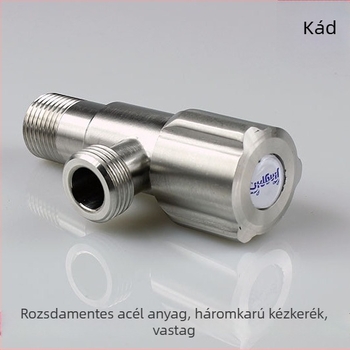 Háromszög alakú csap a meleg és a hideg vízhez, SUS304 rozsdamentes acél, menetes csatlakozás, Bath Ming Ding, modern minimalista stílus