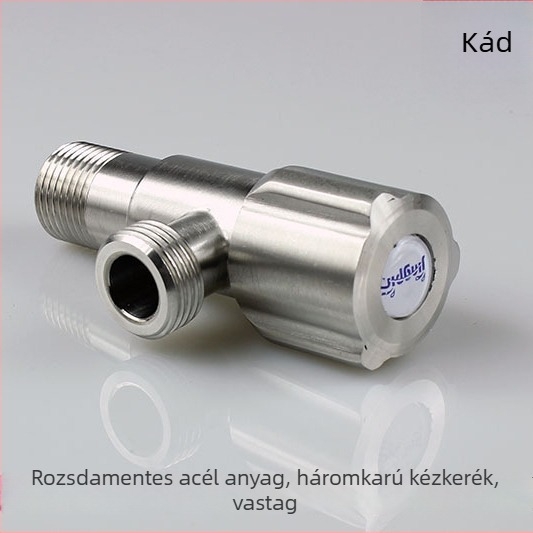 Háromszög alakú csap a meleg és a hideg vízhez, SUS304 rozsdamentes acél, menetes csatlakozás, Bath Ming Ding, modern minimalista stílus