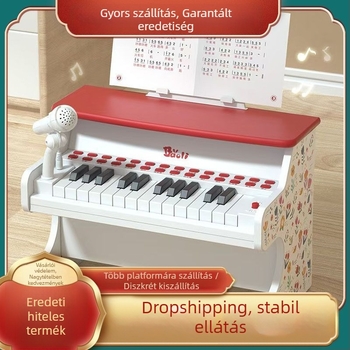 Gyerekeknek készült klasszikus zongora játék digitális billentyűzettel, korai zeneoktatás, 4-6 éveseknek, termékkód 18878