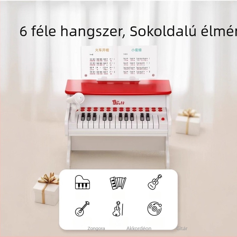 Gyerekeknek készült klasszikus zongora játék digitális billentyűzettel, korai zeneoktatás, 4-6 éveseknek, termékkód 18878