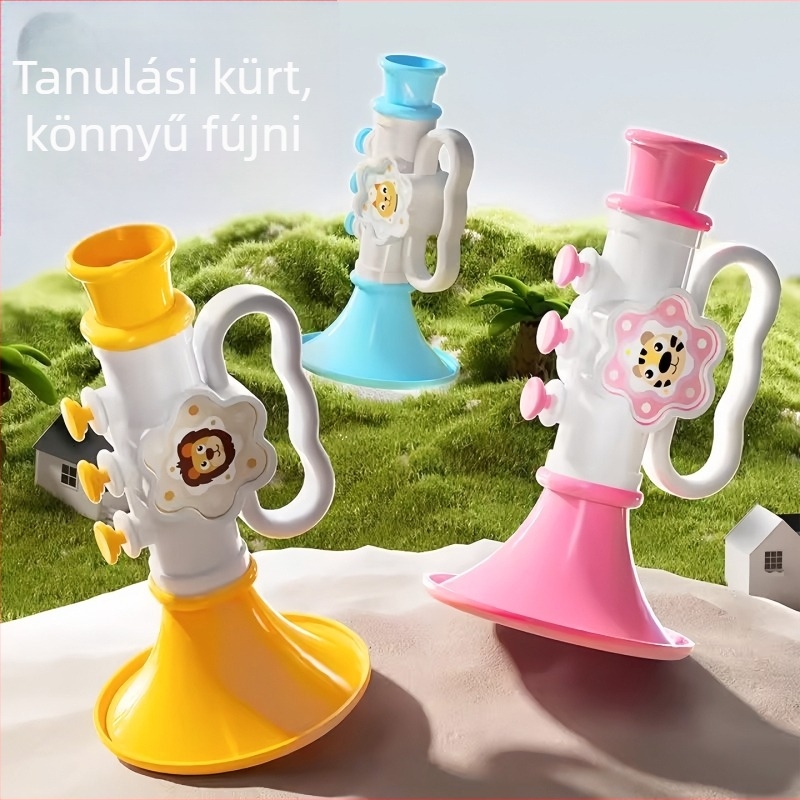 Mini trombita gyerekeknek — ABS anyag, márka Qiwang, import Japánból és Dél-Koreából, 3C kategória: Játékok 14 éves kortól, Alkalmazható kor: Ifjak 15–35 évesek.