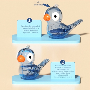 Műanyag gyerek síp játék, zenei hangszer, 4–6 éveseknek, csomagolás: színes doboz