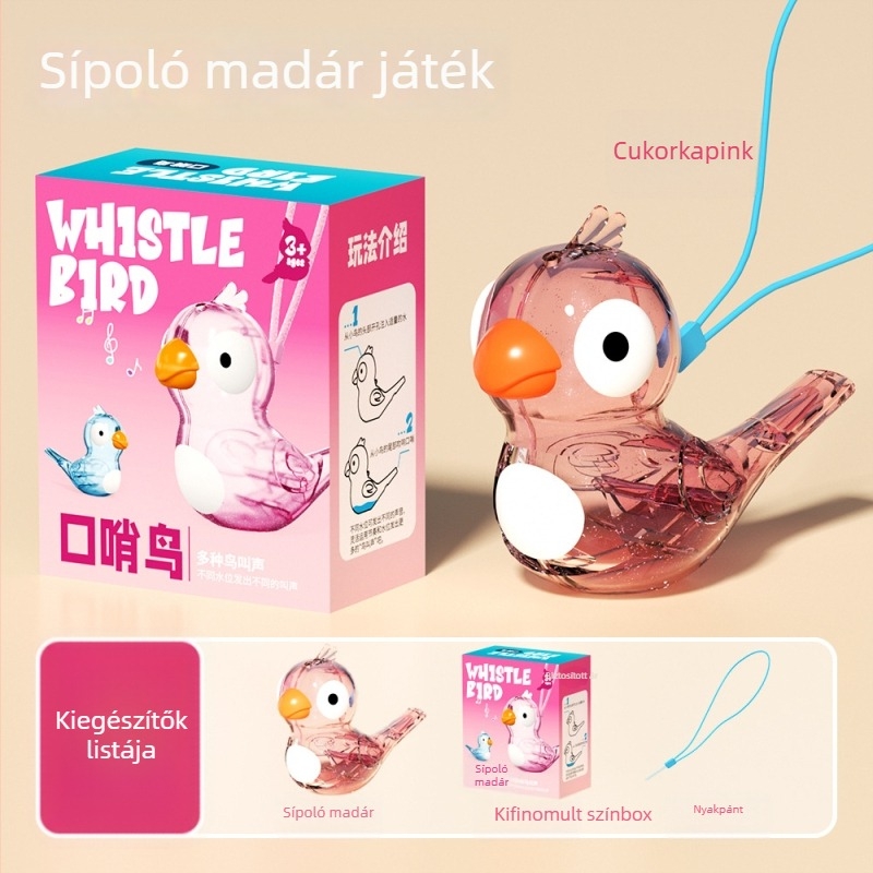 Műanyag gyerek síp játék, zenei hangszer, 4–6 éveseknek, csomagolás: színes doboz