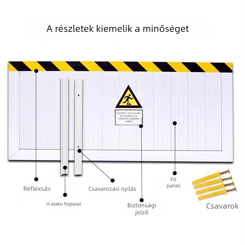 Rozsdamentes acél egérvédő falra szerelt ajtózár, fúrás nélküli telepítés, manuális működés, modern minimalist stílus