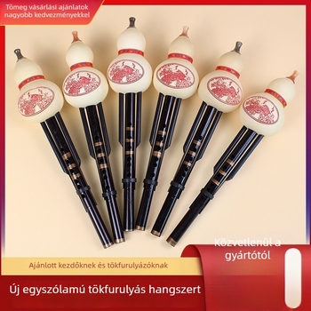 Hulusi, természetes bambusz, modell C/B, kezdőknek és gyerekeknek, utazási zenei hangszer