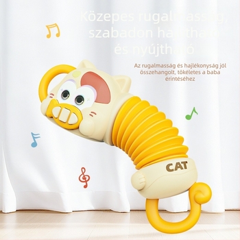 Műanyag harmonika zenés játék gyerekeknek 4–6 éveseknek, uniszex, kézzel húzható zongora, korai nevelés.