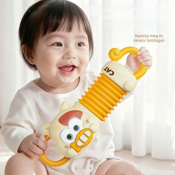 Műanyag harmonika zenés játék gyerekeknek 4–6 éveseknek, uniszex, kézzel húzható zongora, korai nevelés.