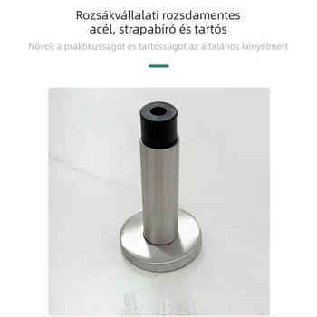 Rozsdamentes acél ajtóstop, modell Pipe Top D-type, padlóra szerelhető, standard kivitel, kézi működtetés