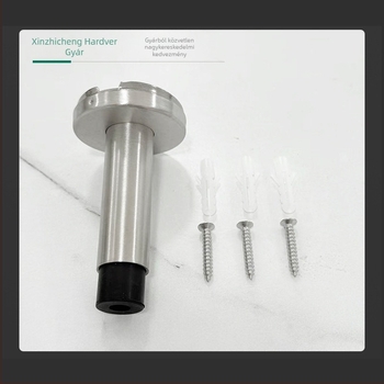 Rozsdamentes acél ajtóstop, modell Pipe Top D-type, padlóra szerelhető, standard kivitel, kézi működtetés