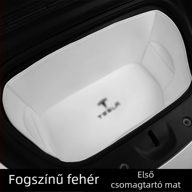 Bőr csomagtartó szőnyeg a Tesla Model Y-hoz, teljes lefedettség, verzió 3, testre szabható illeszkedés