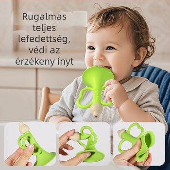 Gyermek trombita játék — fújható, oktató zenei hangszer, szilikon anyag, kis hangszóró, 14+