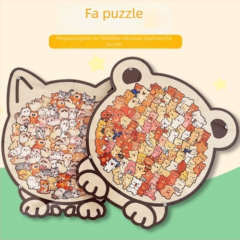 Fa formájú macskapuzzle kerettel – szabálytalan, kihívást jelentő 3D puzzle macskakedvelőknek