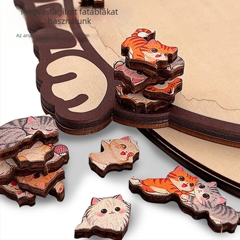 Fa formájú macskapuzzle kerettel – szabálytalan, kihívást jelentő 3D puzzle macskakedvelőknek