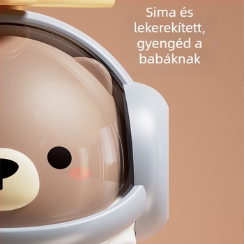 Aranyos Panda trombitás helikopter – zenei baba játék 0–3 éveseknek