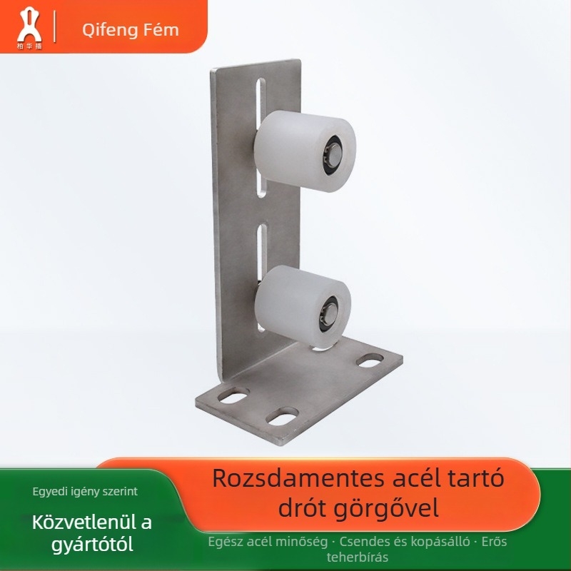 Qifeng csúszóajtó görgőkészlet nylon vezetővel, rozsdamentes acélból, alumínium, patio- és vasajtókhoz