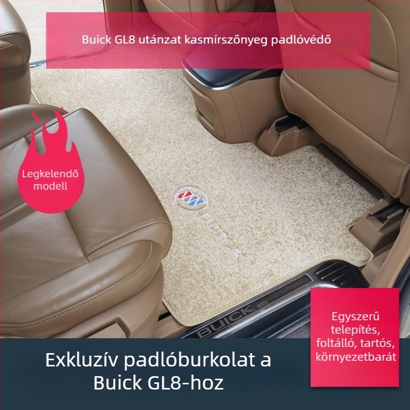 Buick GL8 lábmatracok – PVC anyag, Che xinsen márka, imitált kasmír szőnyeg, kifejezetten a modellhez illeszkedő