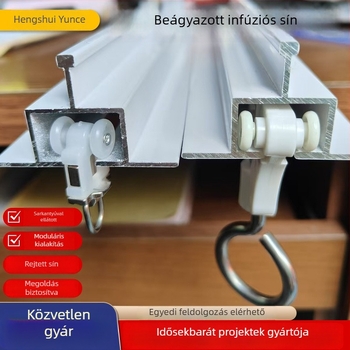 Kórházi rejtett infúziós sín, U-alakú alumínium ötvözet, beépített függönyökkel ellátott mennyezeti sín, modell 1, Yunce, modern egyszerű stílus