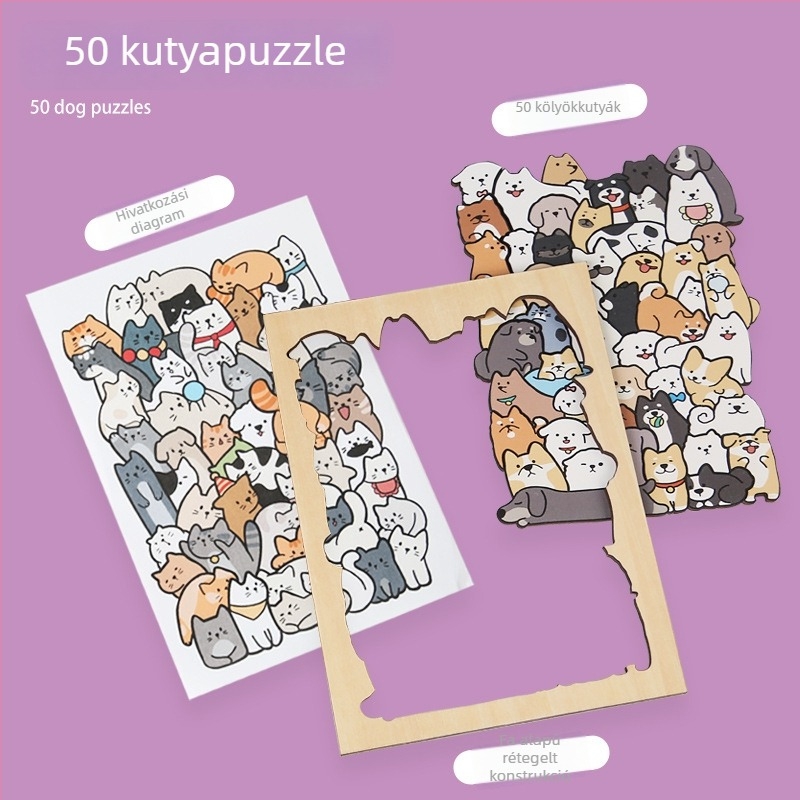 Fa állatos 3D puzzle gyerekeknek, 4–6 éveseknek, OEM logó testreszabás, licencelt privát címke