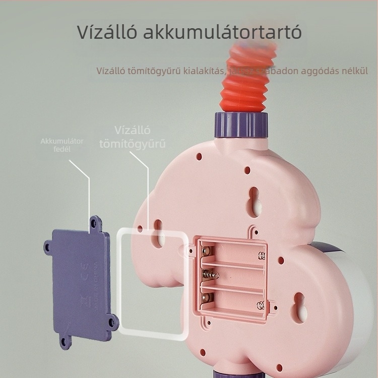 Elefánt elektromos fürdőjáték vízpermettel – ABS, fürdés/öntözés funkció, 4–6 éveseknek