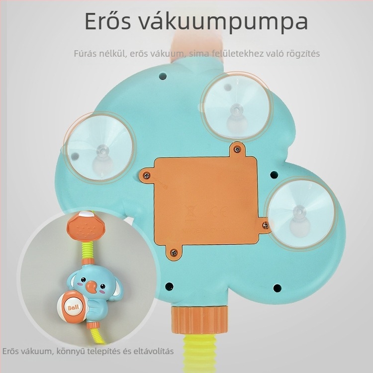 Elefánt elektromos fürdőjáték vízpermettel – ABS, fürdés/öntözés funkció, 4–6 éveseknek