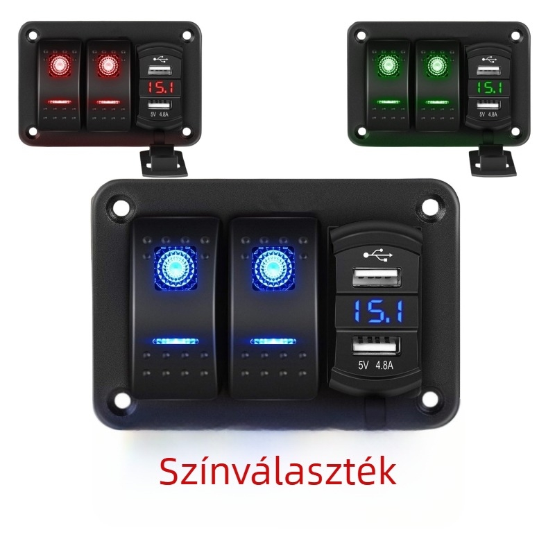 Hs jacht vízálló kapcsoló panel – tengeri RV elektromos vezérlőpanel ködfény kapcsolóval