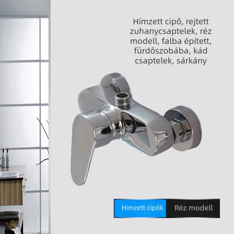 Beépített zuhanykeverő falba szerelt kivitel, réz test, kerámia szeleppel, modell 9630; üzemelési hőmérséklet 0–100°C.