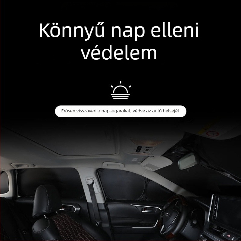 R7-es autó napvédő függöny – teljes fedettség, magánélet és hőszigetelés, snap-in szerelés, kompatibilis az első, hátsó és tetőablakokkal.