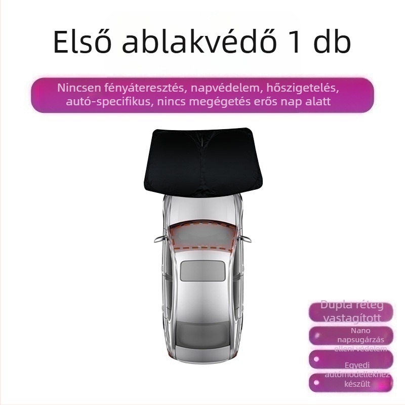 R7-es autó napvédő függöny – teljes fedettség, magánélet és hőszigetelés, snap-in szerelés, kompatibilis az első, hátsó és tetőablakokkal.