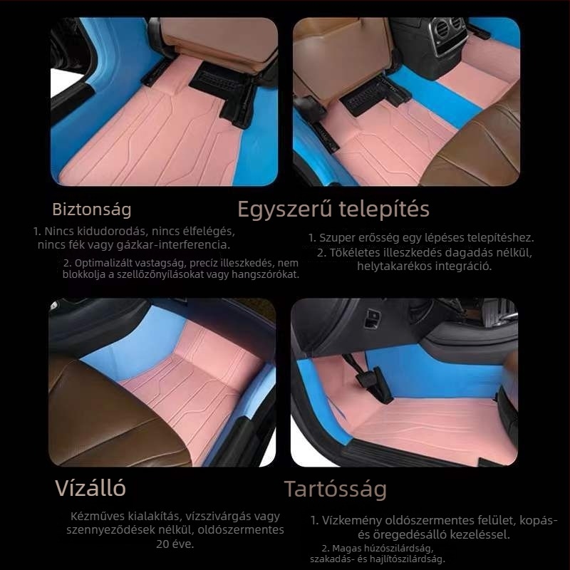 Bőr autópadló szőnyegek speciális autóhoz, Da Sheng márka, testreszabható, opciók Leather Foot Mat, Silk Loop Foot Mat, Lawn Foot Mat