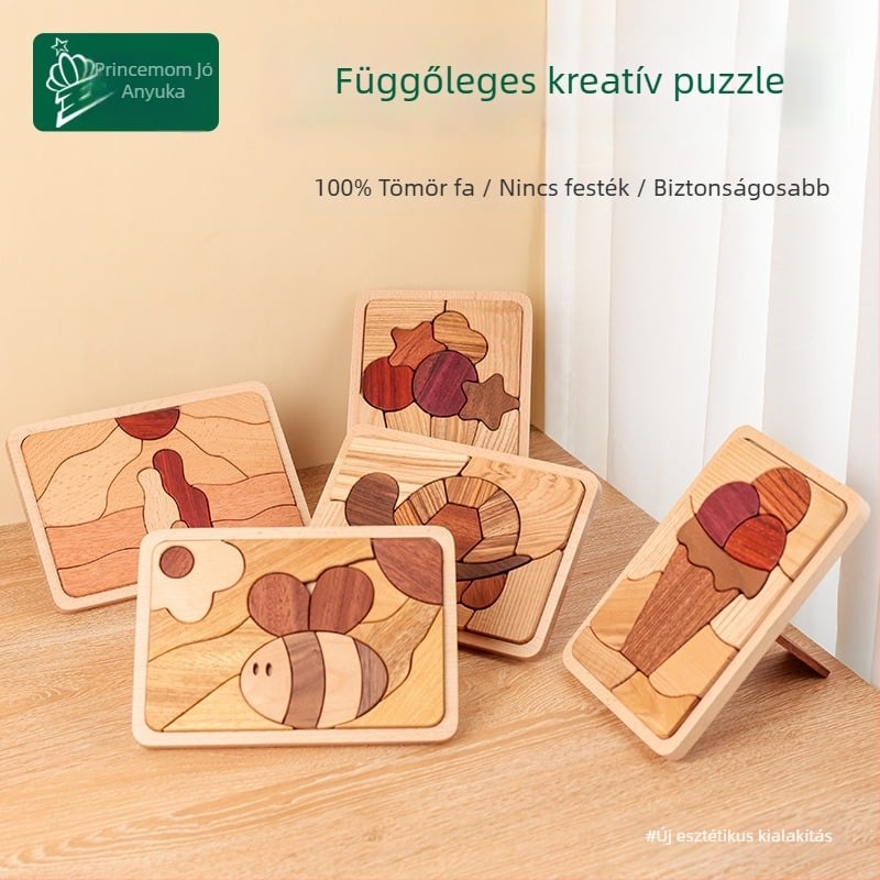 Merpin Fa puzzle tábla gyerekeknek, sík puzzle, 4–6 évesek