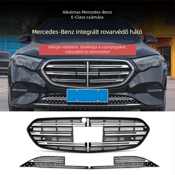 Mercedes‑Benz E300L integrált radiátorrács rovar- és porvédő hálóval E300L/E260L-hez (Anyag: ABS; Márka: Fengguang; Kompatibilitás: E300L/E260L)