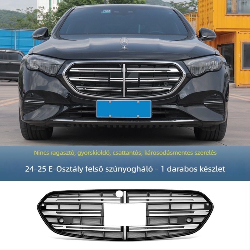 Mercedes‑Benz E300L integrált radiátorrács rovar- és porvédő hálóval E300L/E260L-hez (Anyag: ABS; Márka: Fengguang; Kompatibilitás: E300L/E260L)