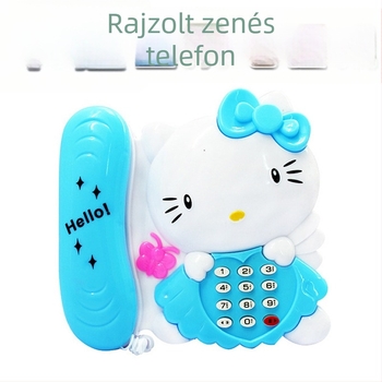 Korai oktatásra szánt telefon-játék fény- és hanghatásokkal — műanyagból, elemmel működik, 7–14 éveseknek