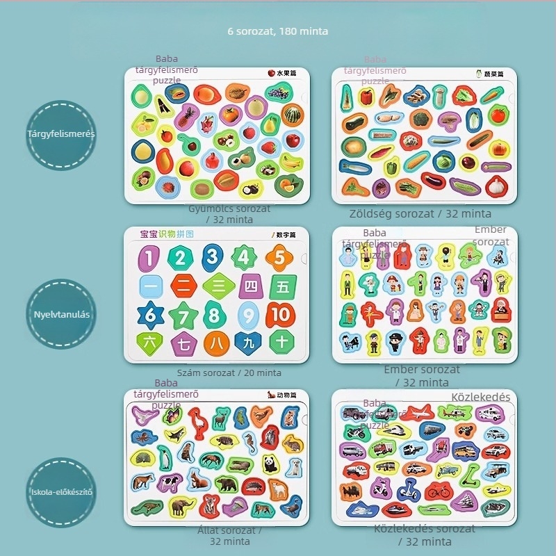 3–6 éveseknek szóló betűfelismerő puzzle játék, fiúknak és lányoknak, agyfejlesztés