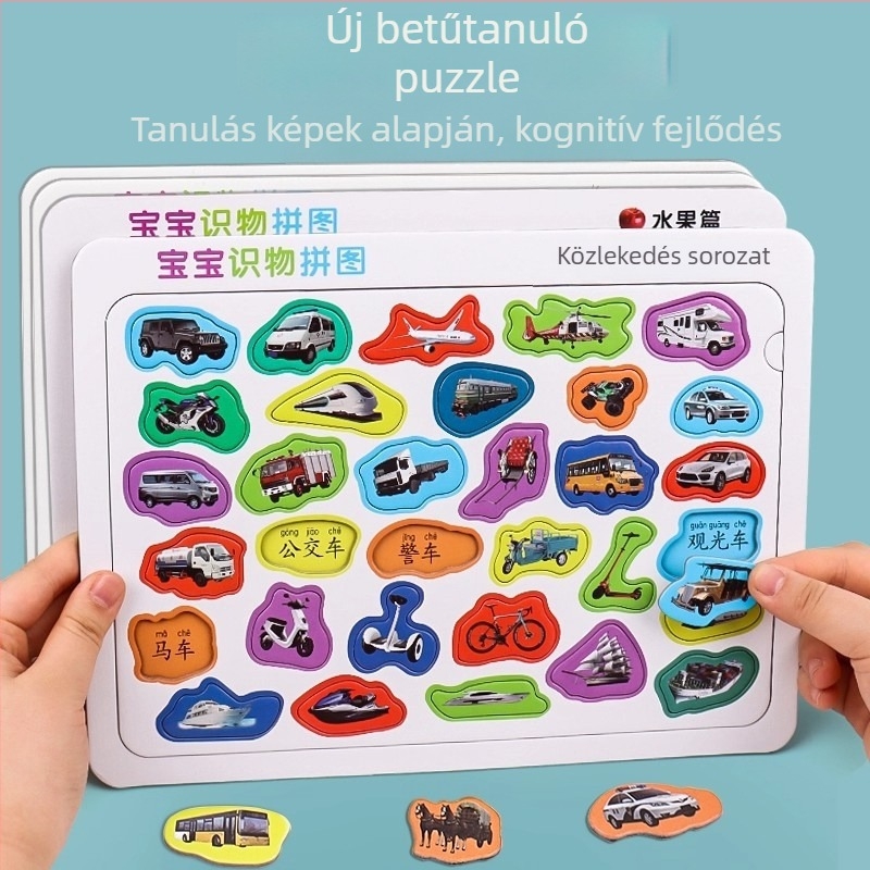 3–6 éveseknek szóló betűfelismerő puzzle játék, fiúknak és lányoknak, agyfejlesztés