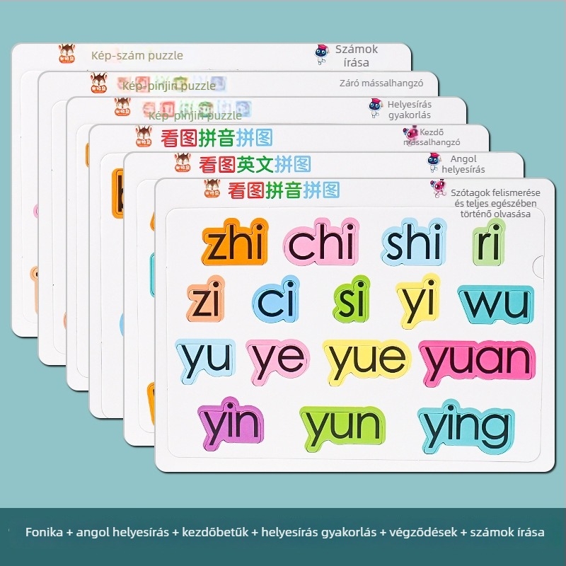 3–6 éveseknek szóló betűfelismerő puzzle játék, fiúknak és lányoknak, agyfejlesztés