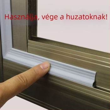 Öntapadós ajtó- és ablak tömítés, szélálló, zajcsökkentő, porvédő és melegítő hatás, univerzális ablakmodellhez
