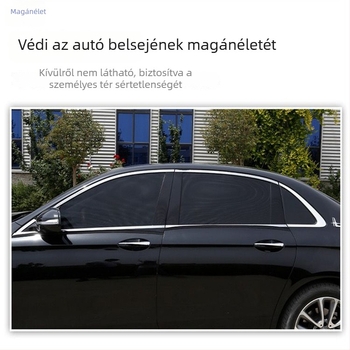 Fekete autós szúnyogháló hőszigeteléssel és napvédővel, címkézhető