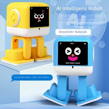 AI-alapú okos oktatási robot játék érintéses interakcióval, interaktív beszélgetéssel és tanulással gyerekeknek