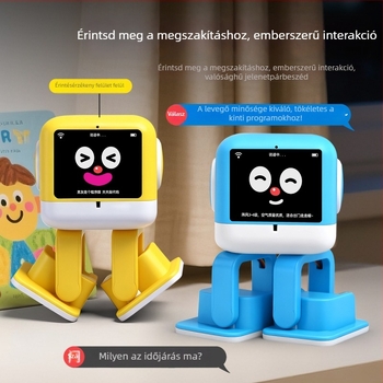AI-alapú okos oktatási robot játék érintéses interakcióval, interaktív beszélgetéssel és tanulással gyerekeknek