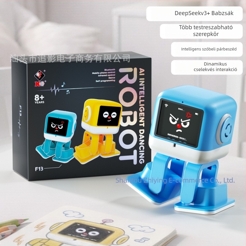 AI-alapú okos oktatási robot játék érintéses interakcióval, interaktív beszélgetéssel és tanulással gyerekeknek