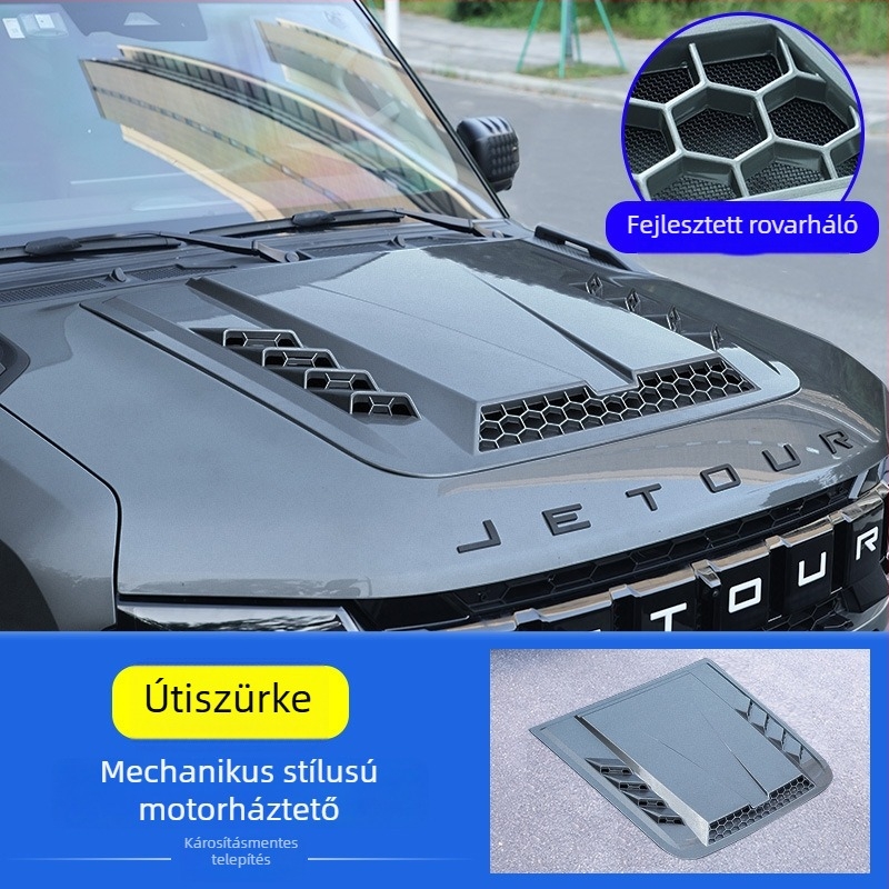 Jietu Traveler Shanhai T2 motorháztető védőburkolat — szerelés szívócsészékkel