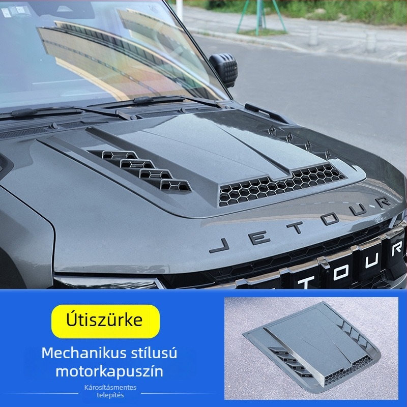 Jietu Traveler Shanhai T2 motorháztető védőburkolat — szerelés szívócsészékkel