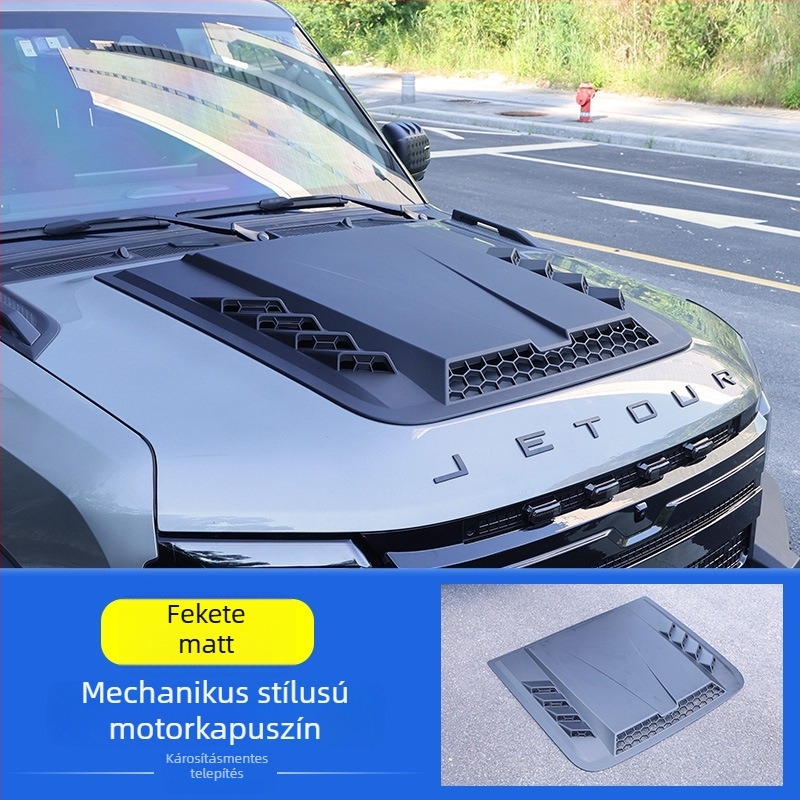 Jietu Traveler Shanhai T2 motorháztető védőburkolat — szerelés szívócsészékkel