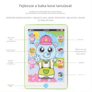 Korai oktatású történet-gép fényhatásokkal és hanggal; műanyag test; memória nélküli; elemmel működik; termékkód Ybx806-7